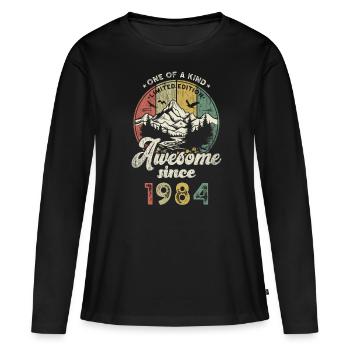 1984 Birthday Berge - Women's Premium Organic Long Sleeve Shirt - black - Front - Julia (174cm)