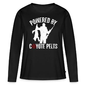 Chasse au coyote Chasseur de coyotes Yote - T-shirt manches longues Premium bio Femme - noir - Devant - Julia (174cm)