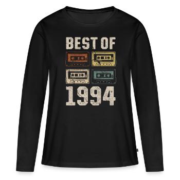Le meilleur de la cassette d’anniversaire de 1994 - T-shirt manches longues Premium bio Femme - noir - Devant - Julia (174cm)