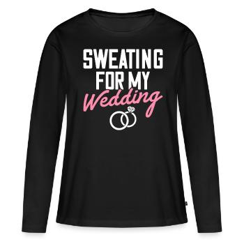 Fête de mariage Bachelorette Transpiration Pour Mon High - T-shirt manches longues Premium bio Femme - noir - Devant - Julia (174cm)