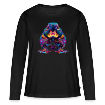 Platypus Mammal Popart - Women's Premium Organic Long Sleeve Shirt - black - Front - Julia (174cm)