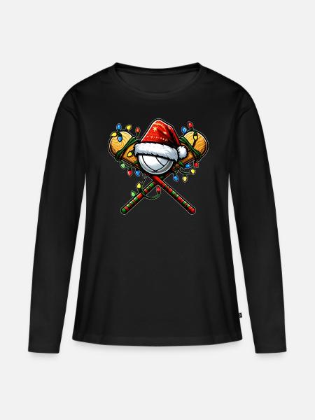 Hurling Sports Christmas Hat Xmas - Women's Premium Organic Long Sleeve Shirt - black