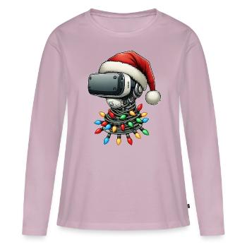 Virtual Reality VR Player Video Games - Women's Premium Organic Long Sleeve Shirt - dusky pink - Front - Julia (174cm)
