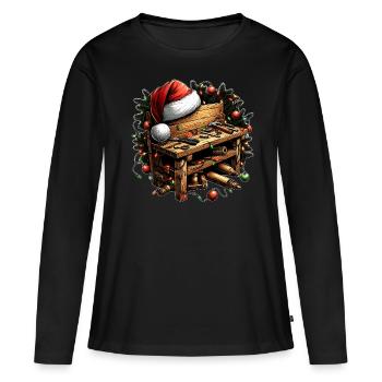 Woodworker Woodworking Carpentry Christmas - Women's Premium Organic Long Sleeve Shirt - black - Front - Julia (174cm)