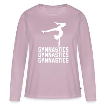 Gymnastik Turnerin Turnerin Mädchen Turnerin Tanz - Frauen Premium Bio Langarmshirt - Altrosa - Vorne - Julia (174cm)