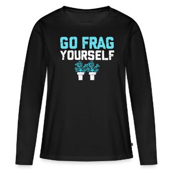 Récif de corail, aquarium de corail, aquariophile, Go Frag - T-shirt manches longues Premium bio Femme - noir - Devant - Julia (174cm)