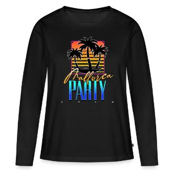 Mallorca Party Crew - T-shirt manches longues Premium bio Femme - noir - Devant - Julia (174cm)