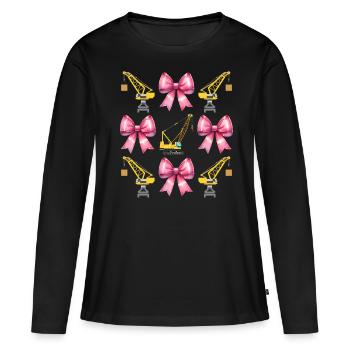 Coquette Arch Grutier Opérateur de grue - T-shirt manches longues Premium bio Femme - noir - Devant - Julia (174cm)