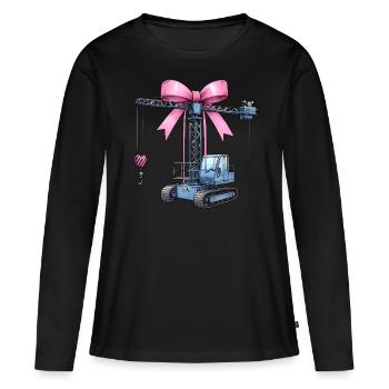 Coquette Arch Grutier Opérateur de grue - T-shirt manches longues Premium bio Femme - noir - Devant - Julia (174cm)