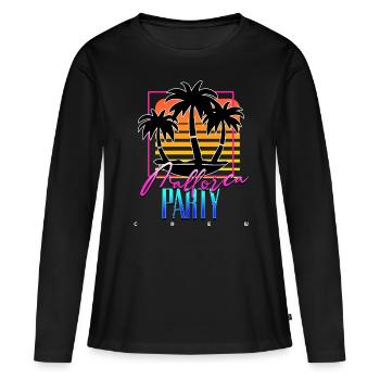 Mallorca Party Crew - T-shirt manches longues Premium bio Femme - noir - Devant - Julia (174cm)