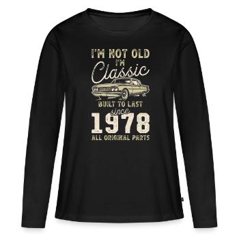 Born 1978 Birthday Classic Car - Women's Premium Organic Long Sleeve Shirt - black - Front - Julia (174cm)