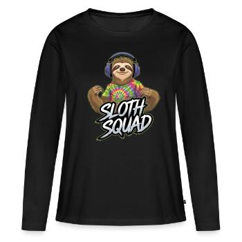 Escouade décontractée pour les mélomanes et - T-shirt manches longues Premium bio Femme - noir - Devant - Julia (174cm)