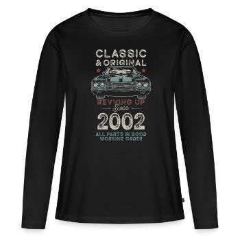 Born in 2002 Birthday Classic Car - Frauen Premium Bio Langarmshirt - Schwarz - Vorne - Julia (174cm)