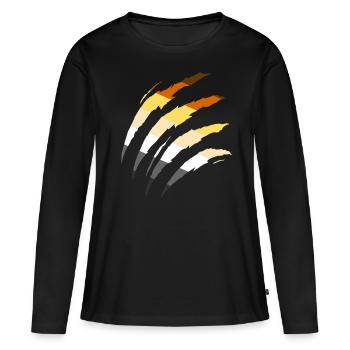 Bären Pride Krallen Gay Männer LGBT Bären Flagge - Frauen Premium Bio Langarmshirt - Schwarz - Vorne - Julia (174cm)