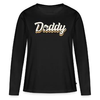 Daddy Bär Gay Pride LGBT Bear Flag - T-shirt manches longues Premium bio Femme - noir - Devant - Julia (174cm)