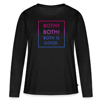Drôle Bi Colors Bisexual Pride Dire - T-shirt manches longues Premium bio Femme - noir - Devant - Julia (174cm)