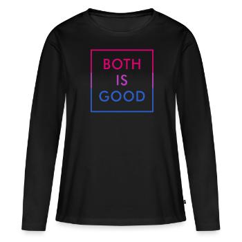 Lustig Bi Farben Bisexuell Pride Aussage - Frauen Premium Bio Langarmshirt - Schwarz - Vorne - Julia (174cm)