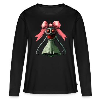 Coquette Arc Flatwoods Monster Cryptide - T-shirt manches longues Premium bio Femme - noir - Devant - Julia (174cm)