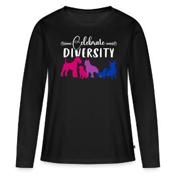 Bisexual Pride Celebrations Diversity Dogs Bi Colors - Women's Premium Organic Long Sleeve Shirt - black - Front - Julia (174cm)