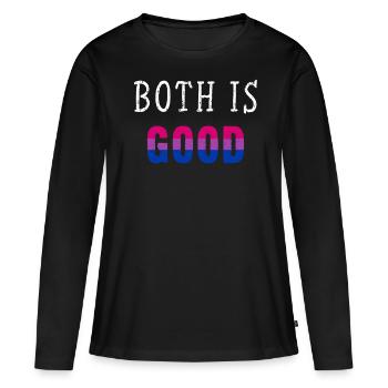 Both Is Good Bisexual Flag Colors Pride - Women's Premium Organic Long Sleeve Shirt - black - Front - Julia (174cm)