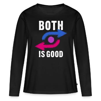 Both Is Good Bisexual Pride Colors Arrows - Women's Premium Organic Long Sleeve Shirt - black - Front - Julia (174cm)