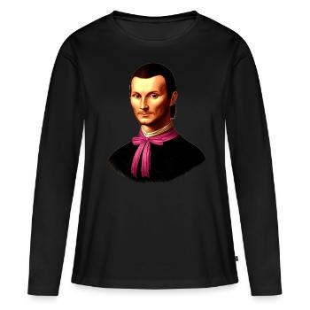 Arc Coquette Machiavel Le Prince Fille - T-shirt manches longues Premium bio Femme - noir - Devant - Julia (174cm)
