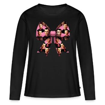 Arc Coquet Machiavel Le Prince - T-shirt manches longues Premium bio Femme - noir - Devant - Julia (174cm)