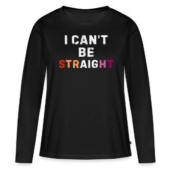 Starker lesbischer Pride in den Farben der Flagge - Frauen Premium Bio Langarmshirt - Schwarz - Vorne - Julia (174cm)