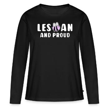 Sweet Bee Lesbian Pride LGBT Queer Statement - Women's Premium Organic Long Sleeve Shirt - black - Front - Julia (174cm)