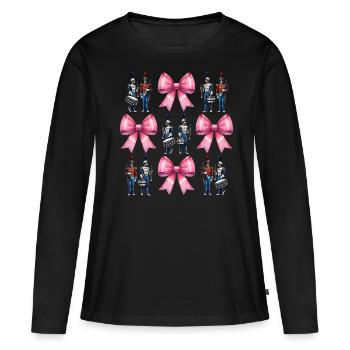 Coquette arc fanfare musicien fille - T-shirt manches longues Premium bio Femme - noir - Devant - Julia (174cm)