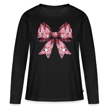 Coquette arc fanfare motif musicien - T-shirt manches longues Premium bio Femme - noir - Devant - Julia (174cm)