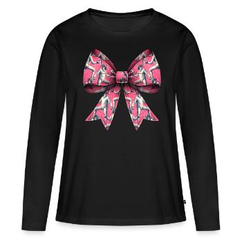 Coquette Arc Escrimeur Motif Maman - T-shirt manches longues Premium bio Femme - noir - Devant - Julia (174cm)