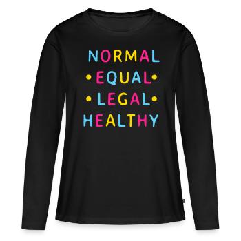 Pansexual Pride Equal LGBTQ+ - Women's Premium Organic Long Sleeve Shirt - black - Front - Julia (174cm)
