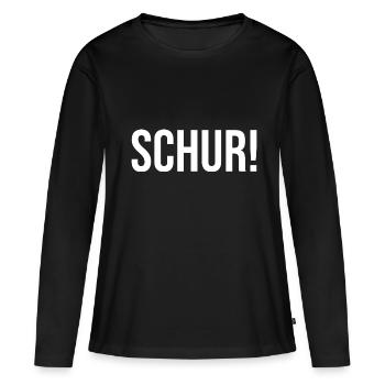 Schur Platt Siegerland Wittgenstein - Frauen Premium Bio Langarmshirt - Schwarz - Vorne - Julia (174cm)