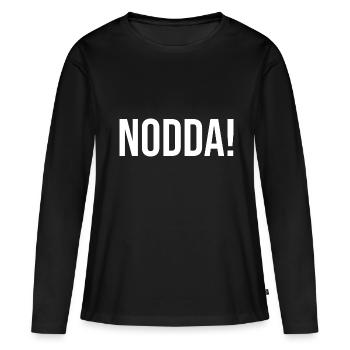 Nodda Platt Siegerland Wittgenstein - Frauen Premium Bio Langarmshirt - Schwarz - Vorne - Julia (174cm)