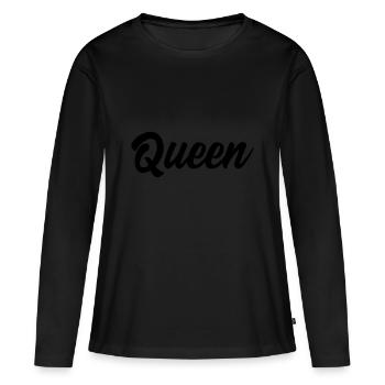 Reine de l’enfer - T-shirt manches longues Premium bio Femme - noir - Devant - Julia (174cm)