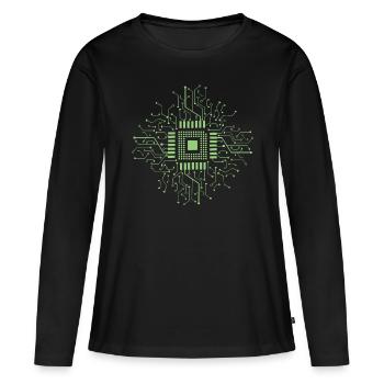 Microcontroller electronics - Women's Premium Organic Long Sleeve Shirt - black - Front - Julia (174cm)
