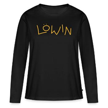 Lioness (lettering) - Women's Premium Organic Long Sleeve Shirt - black - Front - Julia (174cm)