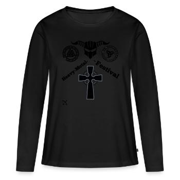 Heavy Metal - Frauen Premium Bio Langarmshirt - Schwarz - Vorne - Julia (174cm)