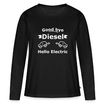 Voiture électrique - T-shirt manches longues Premium bio Femme - noir - Devant - Julia (174cm)