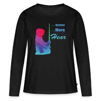 Kendo - T-shirt manches longues Premium bio Femme - noir - Devant - Julia (174cm)