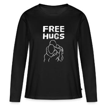 Étreintes brésiliennes gratuites - T-shirt manches longues Premium bio Femme - noir - Devant - Julia (174cm)