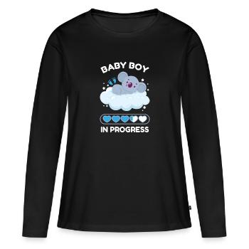 Koala bébé garçon naissance garçon grossesse - T-shirt manches longues Premium bio Femme - noir - Devant - Julia (174cm)