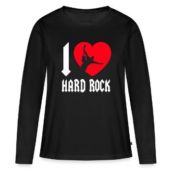 Hard Rock - T-shirt manches longues Premium bio Femme - noir - Devant - Julia (174cm)