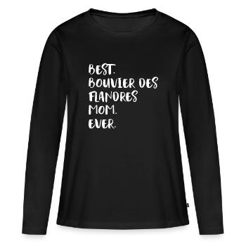 Bouvier des Flandres Flanders Cattle Dog - Women's Premium Organic Long Sleeve Shirt - black - Front - Julia (174cm)