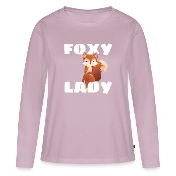 Foxy lady - Women's Premium Organic Long Sleeve Shirt - dusky pink - Front - Julia (174cm)