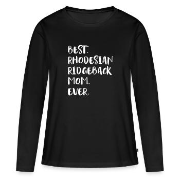 Rhodesian Ridgeback - Women's Premium Organic Long Sleeve Shirt - black - Front - Julia (174cm)