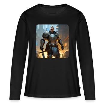 Proud Warrior - Women's Premium Organic Long Sleeve Shirt - black - Front - Julia (174cm)