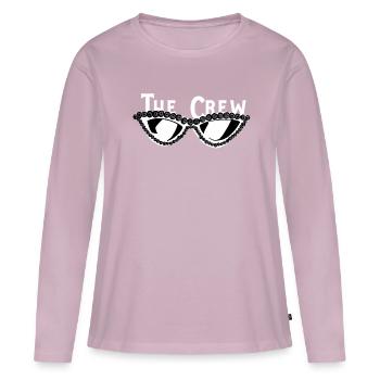 La tournée des filles de l’équipage - T-shirt manches longues Premium bio Femme - rose poudré - Devant - Julia (174cm)