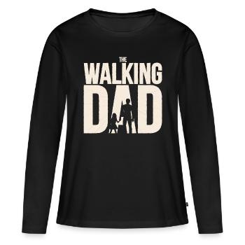 Geschenk für werdende Papas The Walking Dad - Frauen Premium Bio Langarmshirt - Schwarz - Vorne - Julia (174cm)